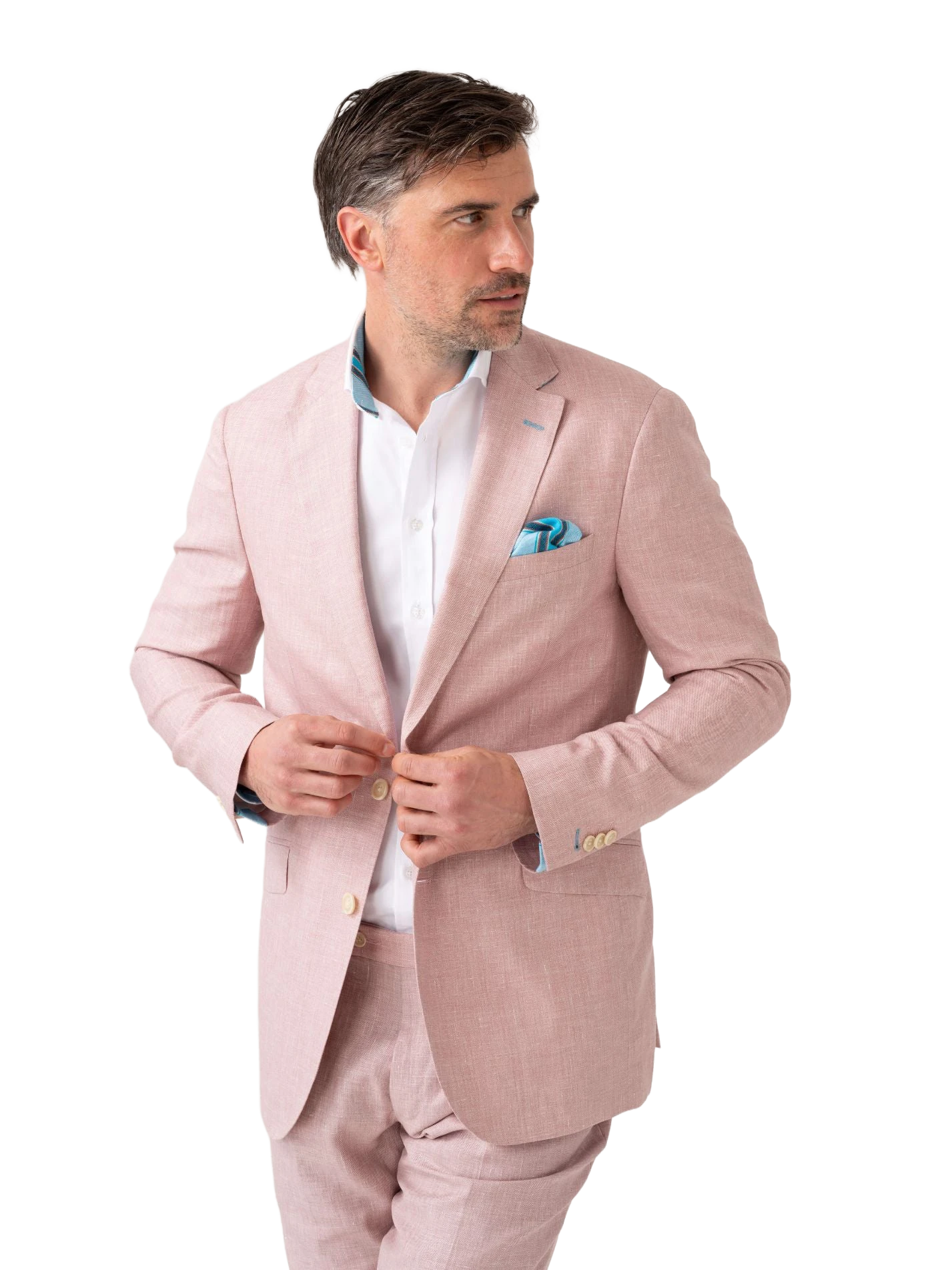 Dusty Pink Blazer - Linen, Wool & Silk