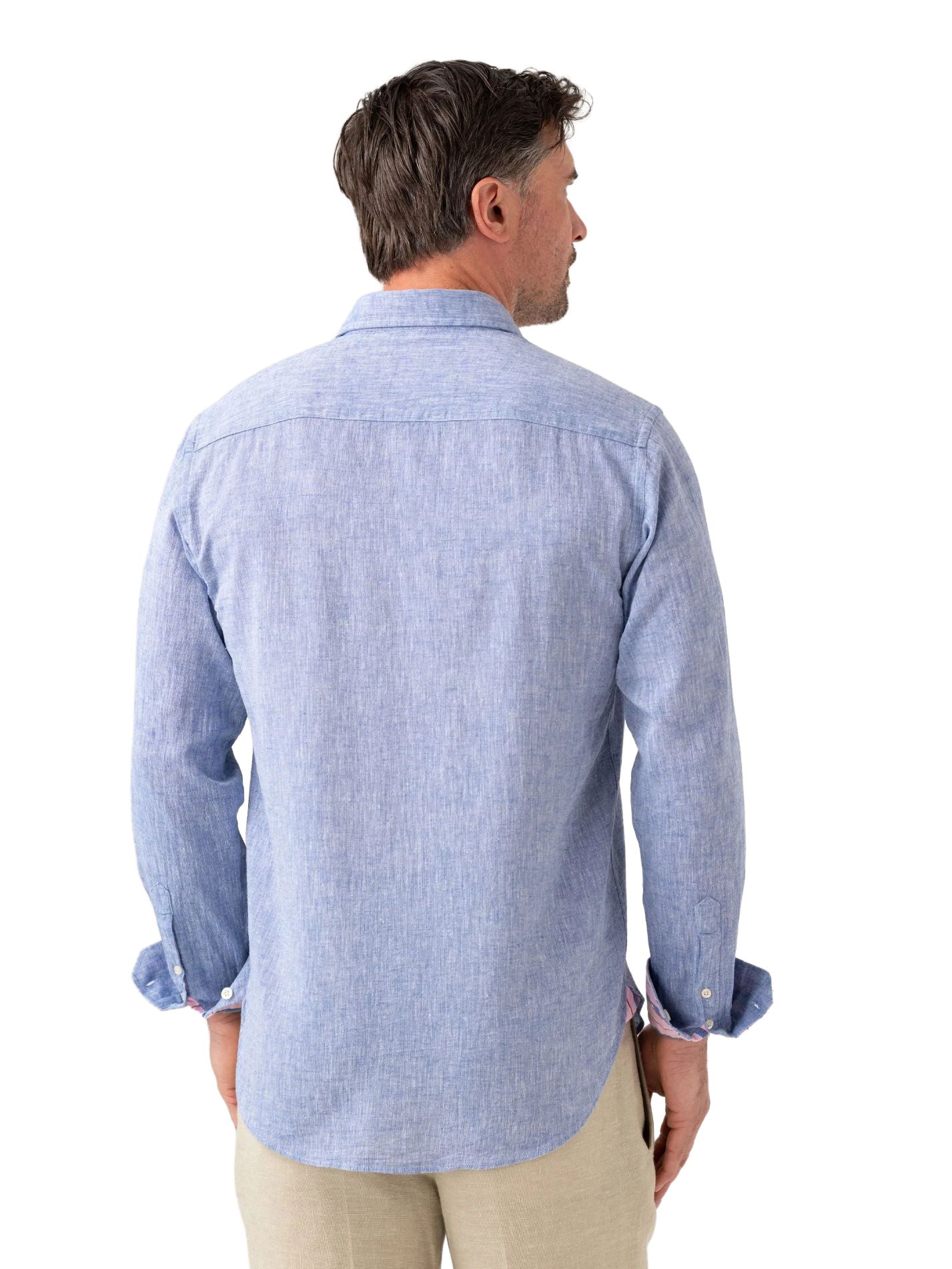 Mida Blue Cotton/Linen Shirt